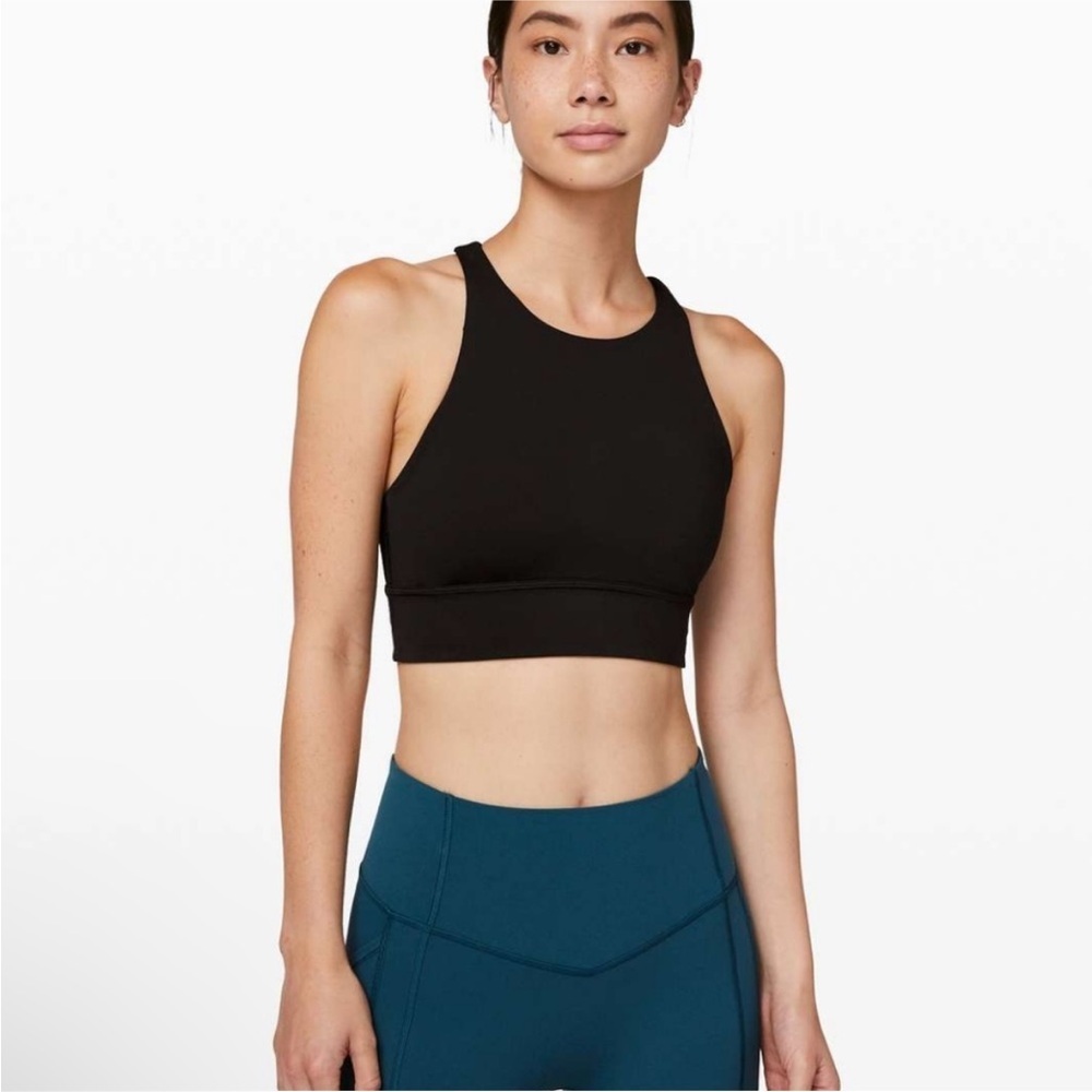 Lululemon Ignite Bra Grey High Neck Sports Bra - Picture 7 of 8